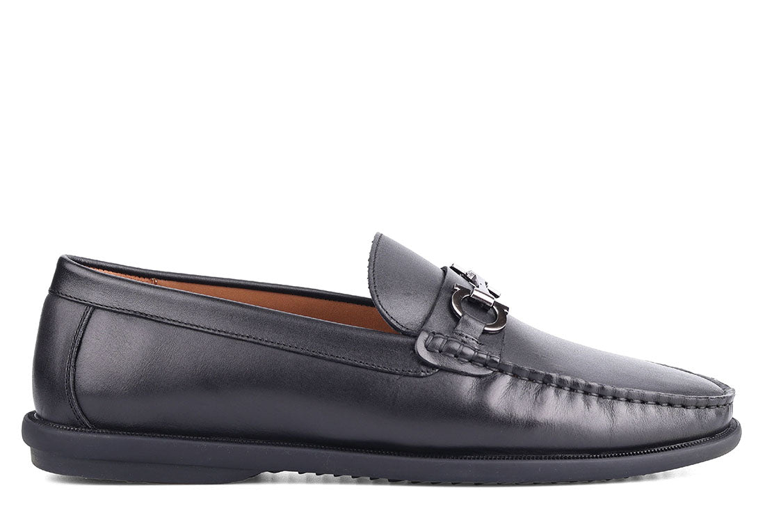 Sledgers Temple Horsebit Casual Loafer - Black