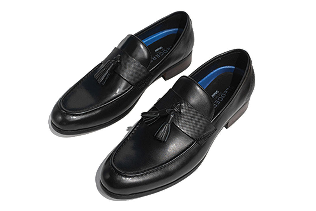 Sledgers Blanchard Tassel Loafer - Black