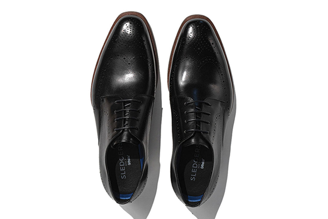 Sledgers Boistfort Brogue Derby Shoe - Black