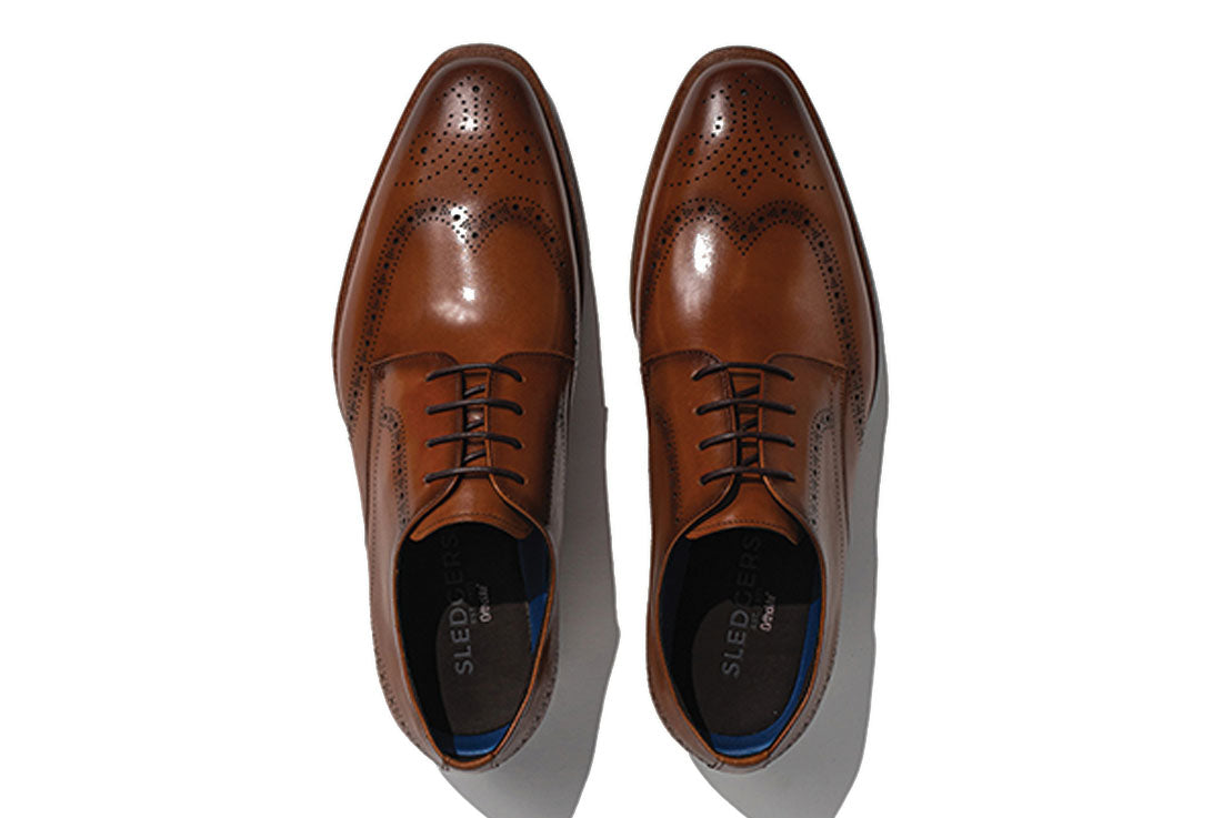 Sledgers Boistfort Brogue Derby Shoe - Brown
