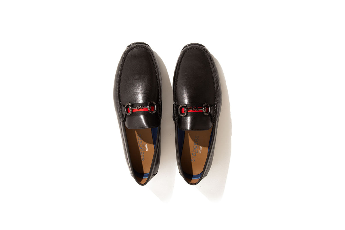 Sledgers Bretton Horsebit Driving Shoe - Black