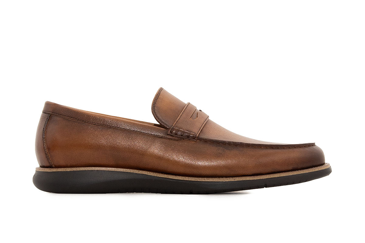 Sledgers Calderon Penny Loafer - Brown