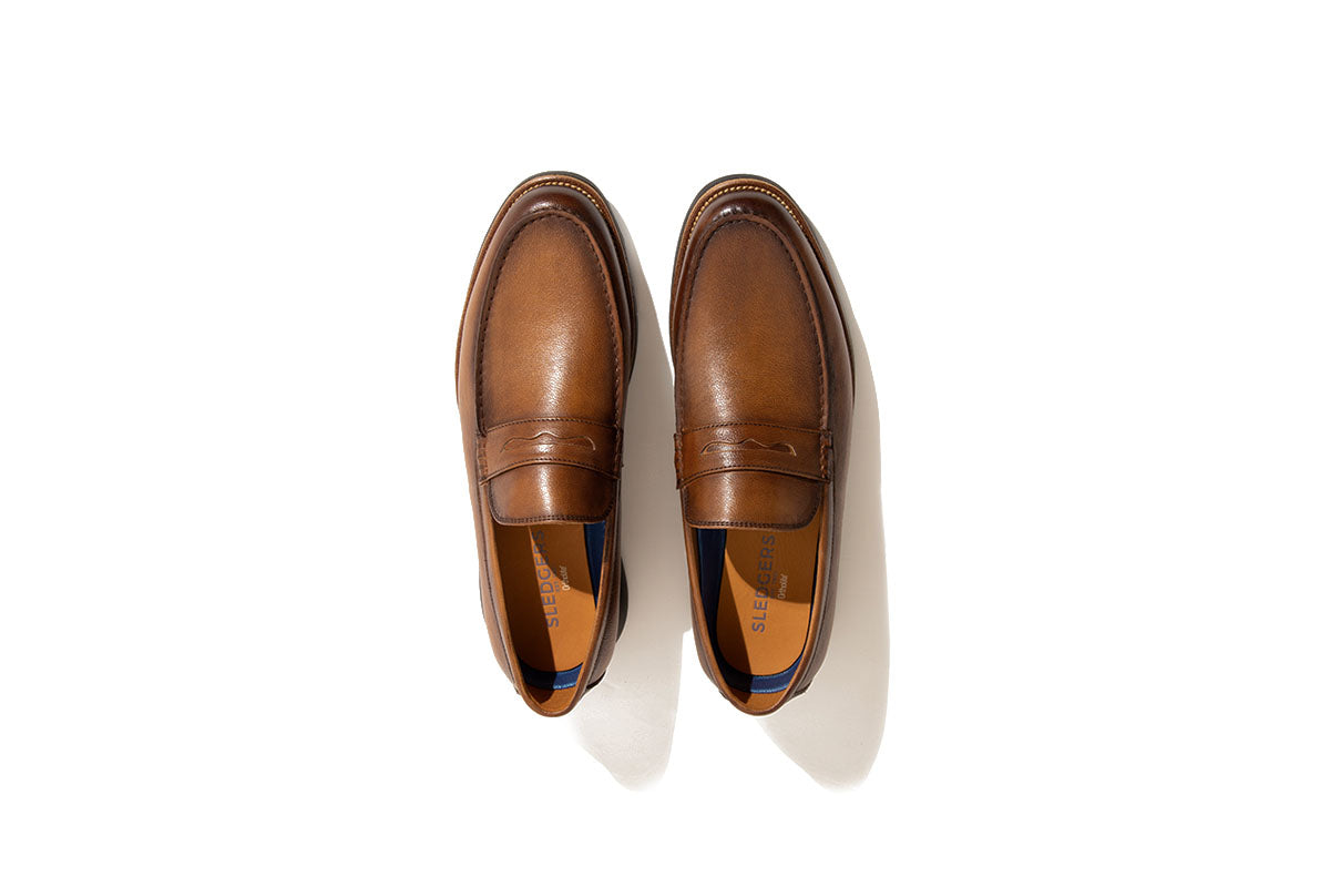 Sledgers Calderon Penny Loafer - Brown