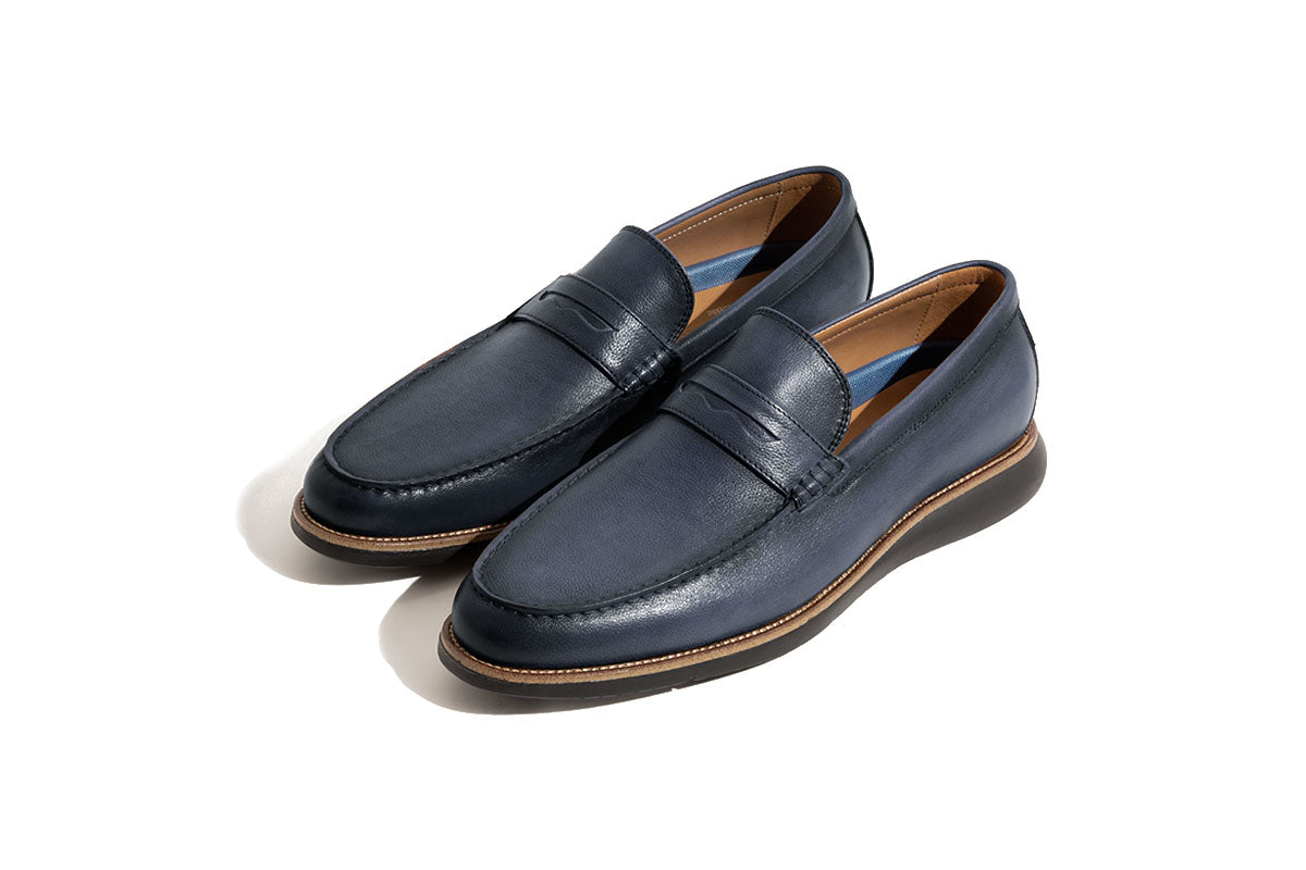 Sledgers Calderon Penny Loafer - Navy