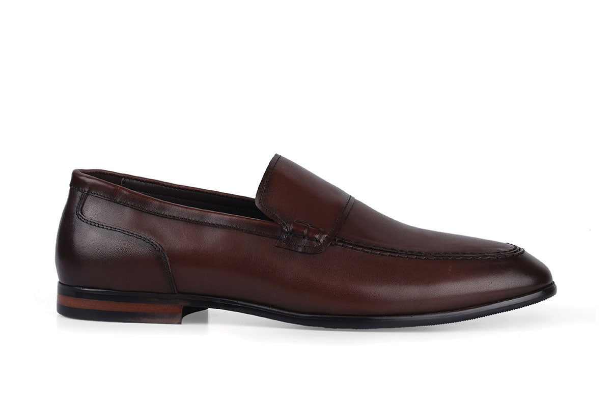 Sledgers Cassel Slim Slip-on Loafer - Coffee