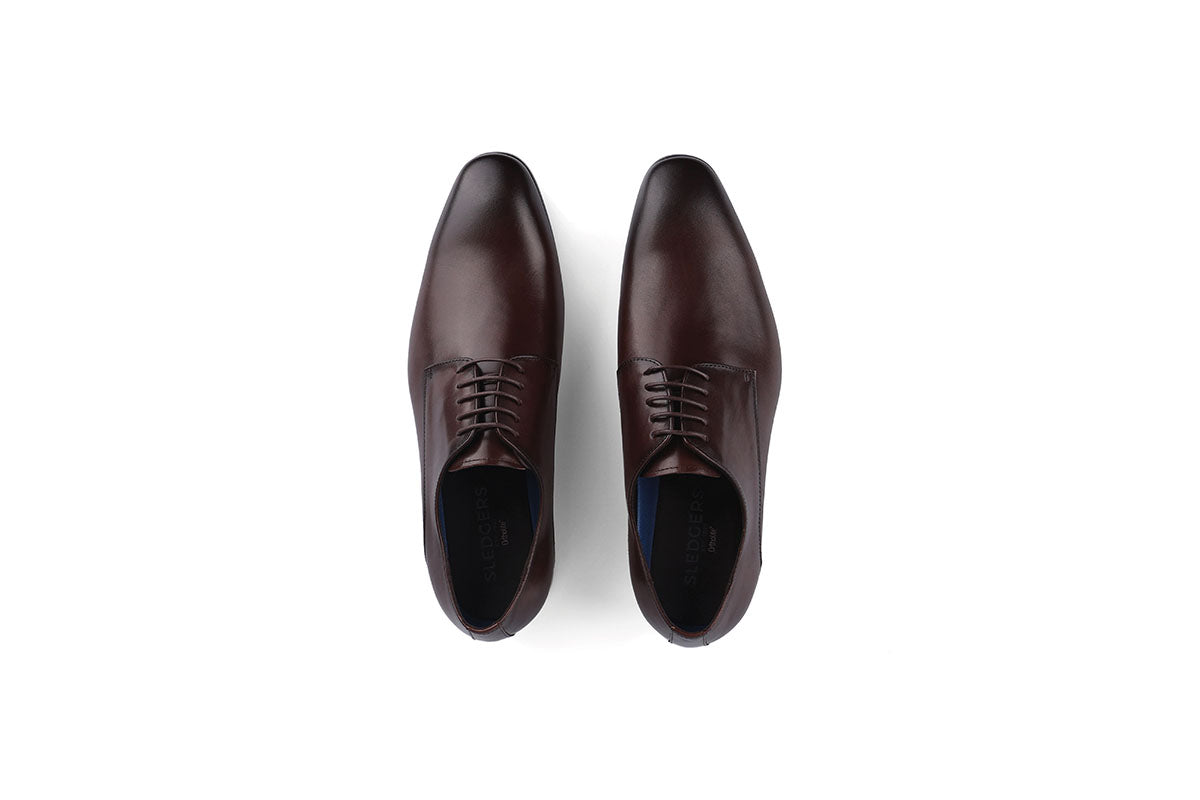 Sledgers Charleroi Formal Lace-up Derbies - Coffee
