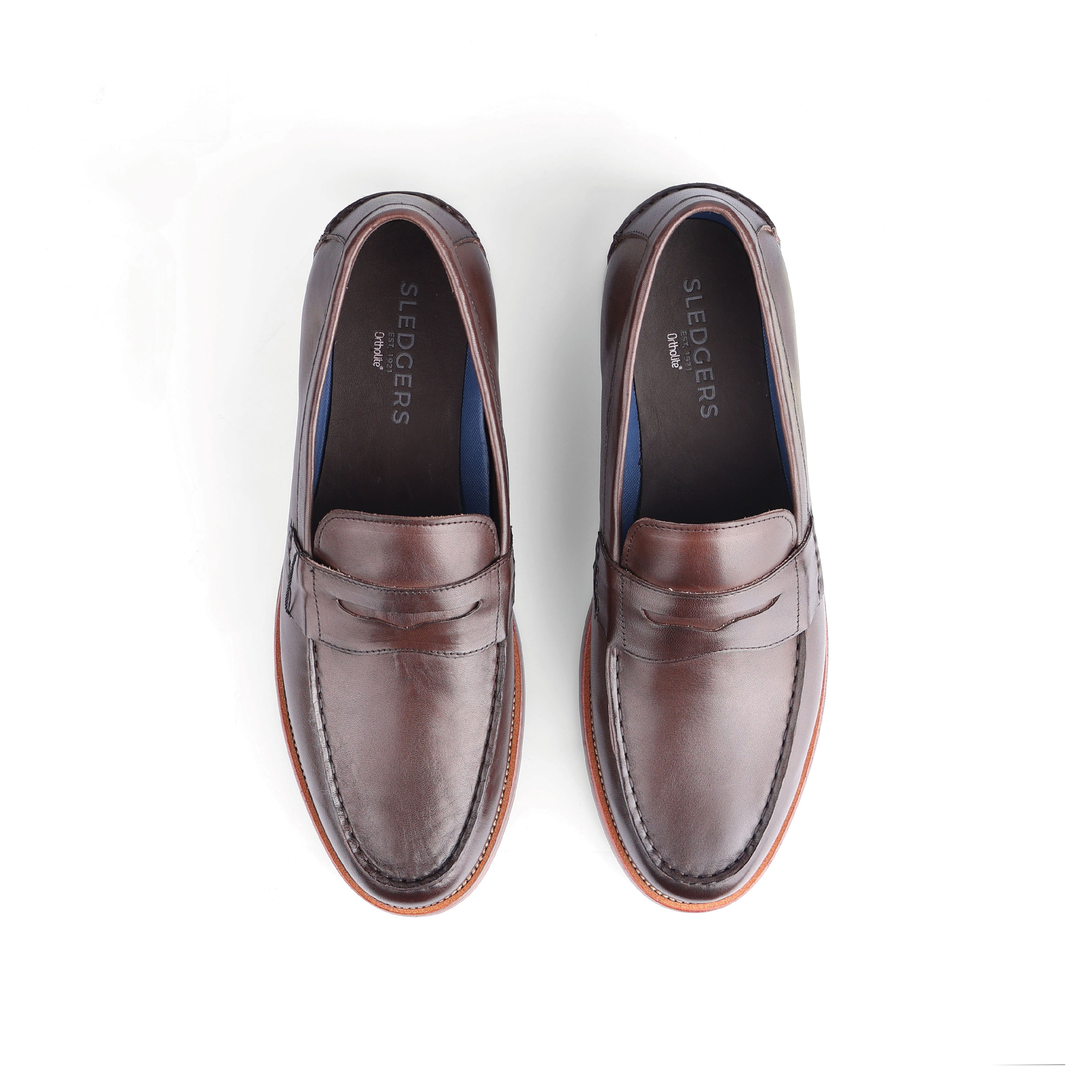 Sledgers Decatur Two-toned Penny Loafer - Coffee