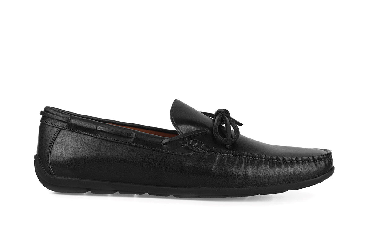 Sledgers Duchesne Ribboned Driving Shoe - Black