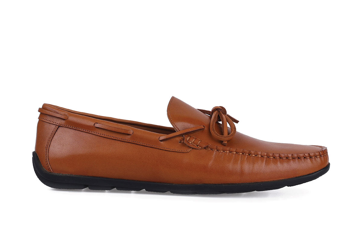 Sledgers Duchesne Ribboned Driving Shoe - Brown