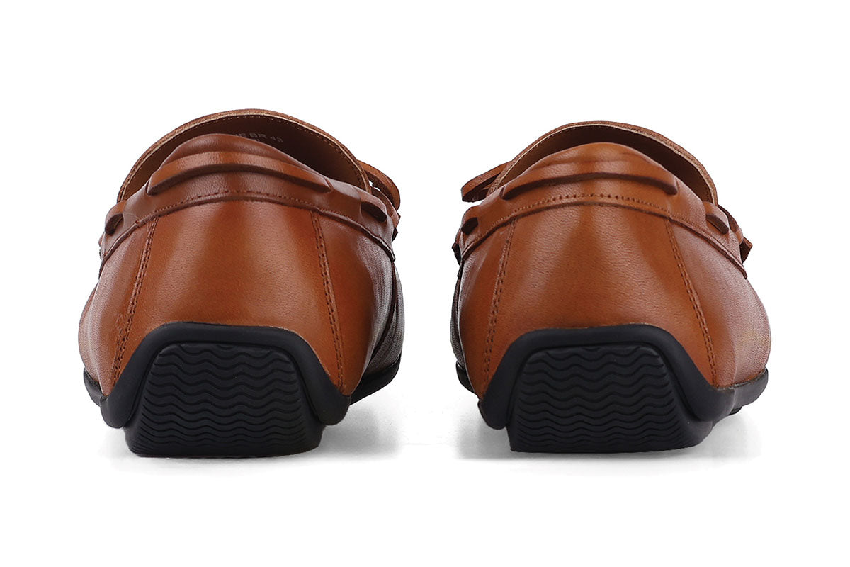 Sledgers Duchesne Ribboned Driving Shoe - Brown