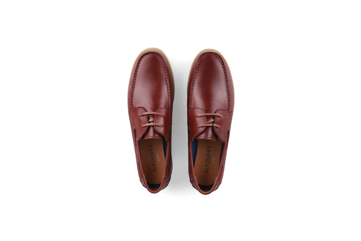 Sledgers Partain Boat Shoe - Coffee