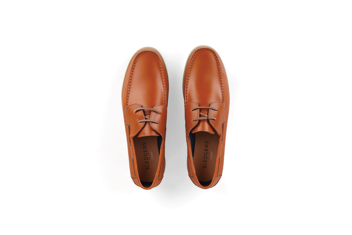Sledgers Partain Boat Shoe - Tan