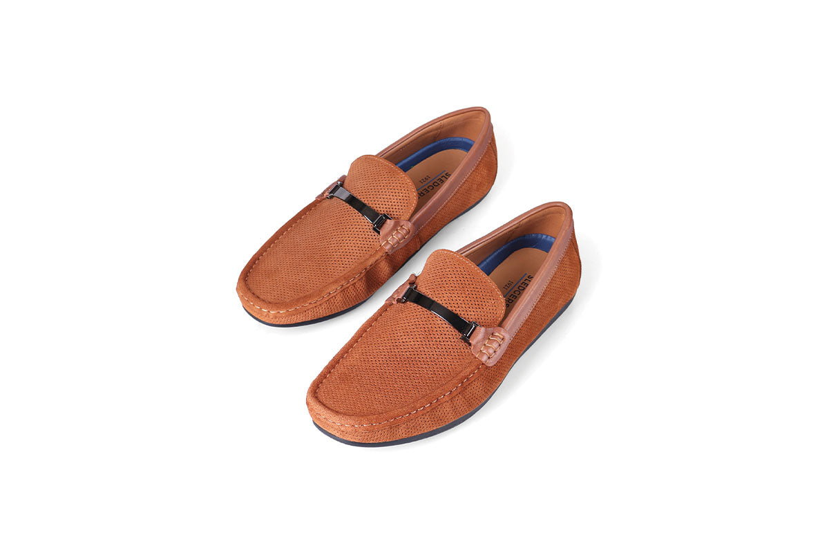 Sledgers Jean Buckled Driving Shoes - Brown