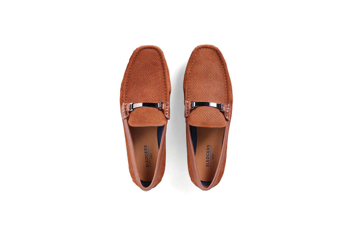 Sledgers Jean Buckled Driving Shoes - Brown