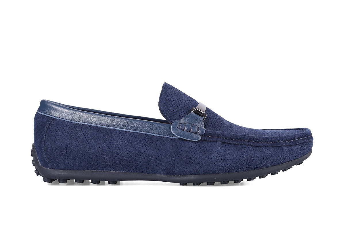 Sledgers Jean Buckled Driving Shoes - Navy