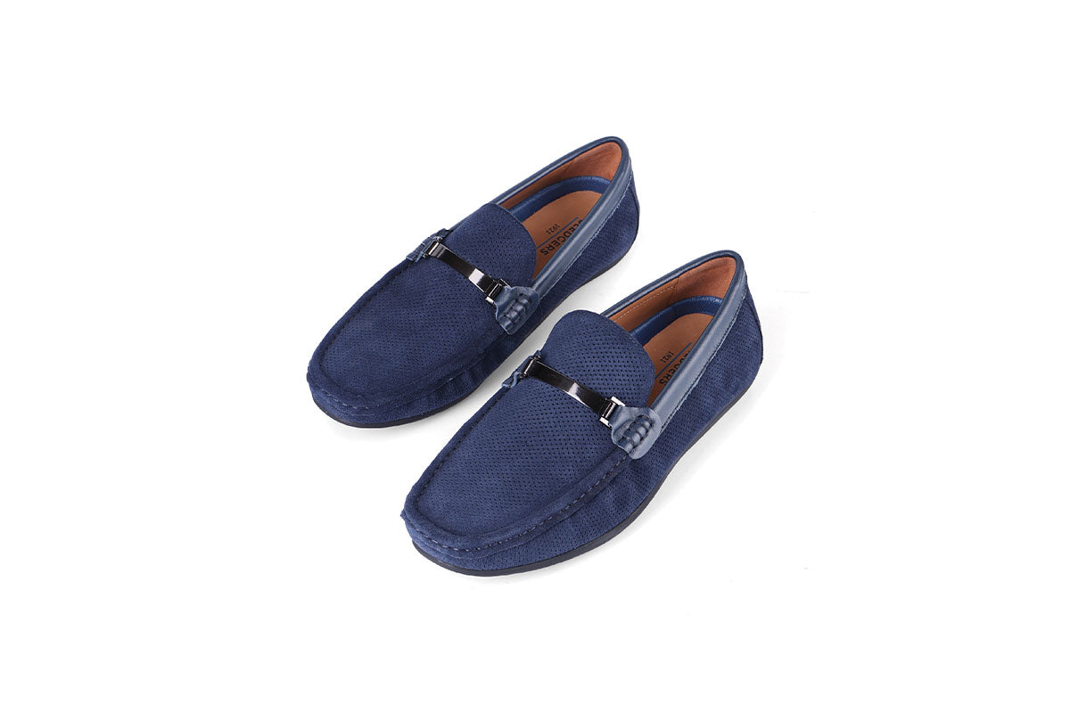 Sledgers Jean Buckled Driving Shoes - Navy