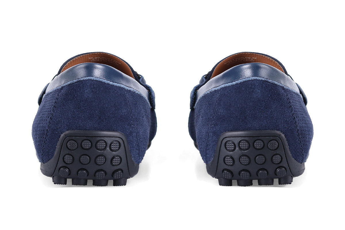 Sledgers Jean Buckled Driving Shoes - Navy