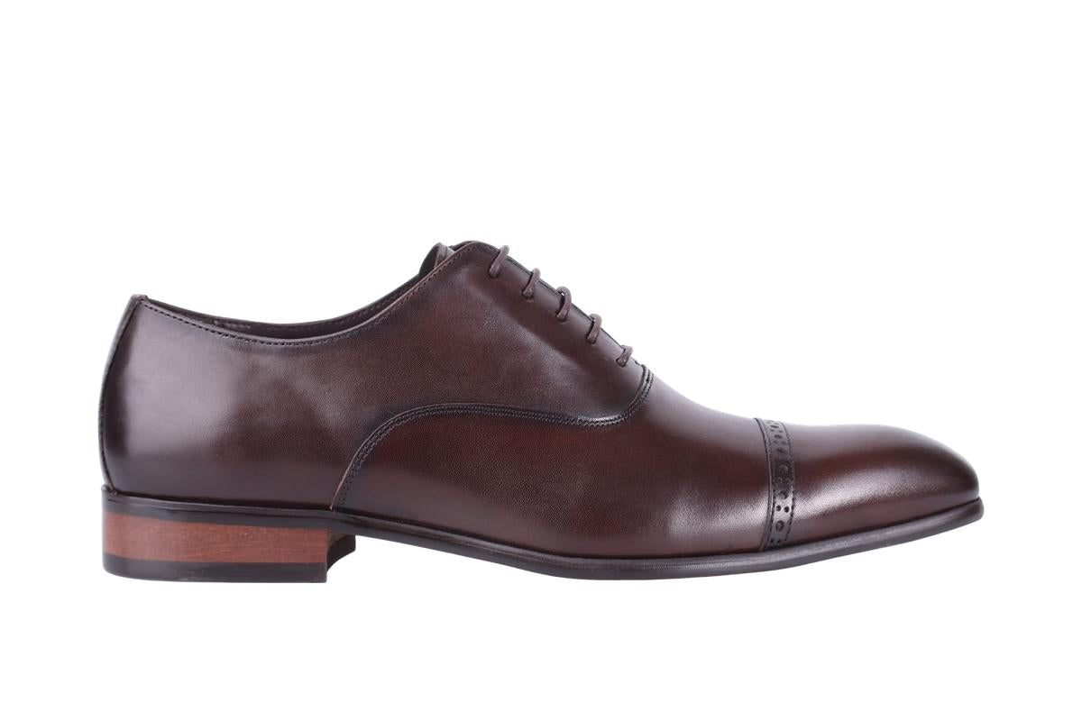 Sledgers Damien Cap-toe Oxfords - Coffee