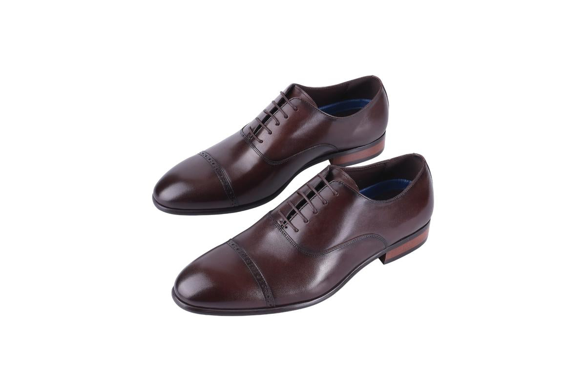 Sledgers Damien Cap-toe Oxfords - Coffee