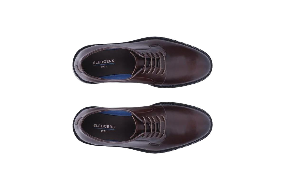Sledgers Pietro Welt-Stitch Lace-up Derbies - Coffee