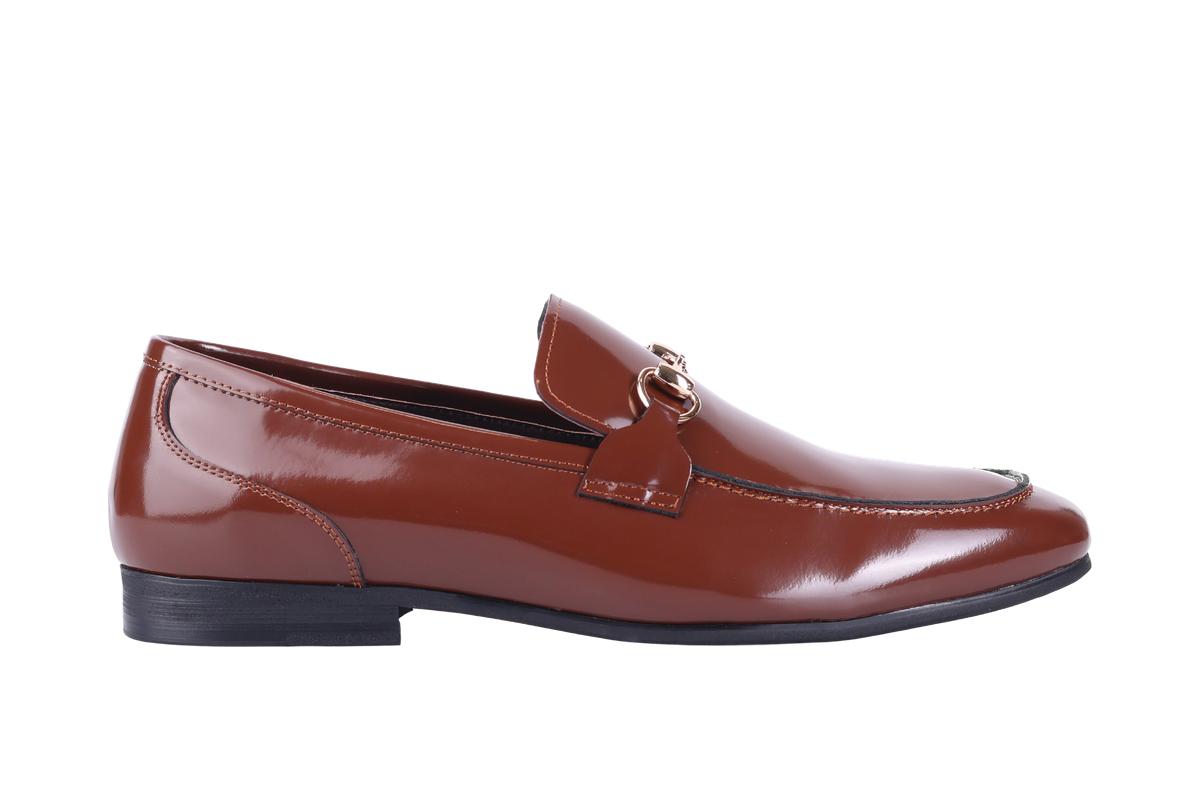 Sledgers Dillon Shiny Horsebit Loafers - Brown