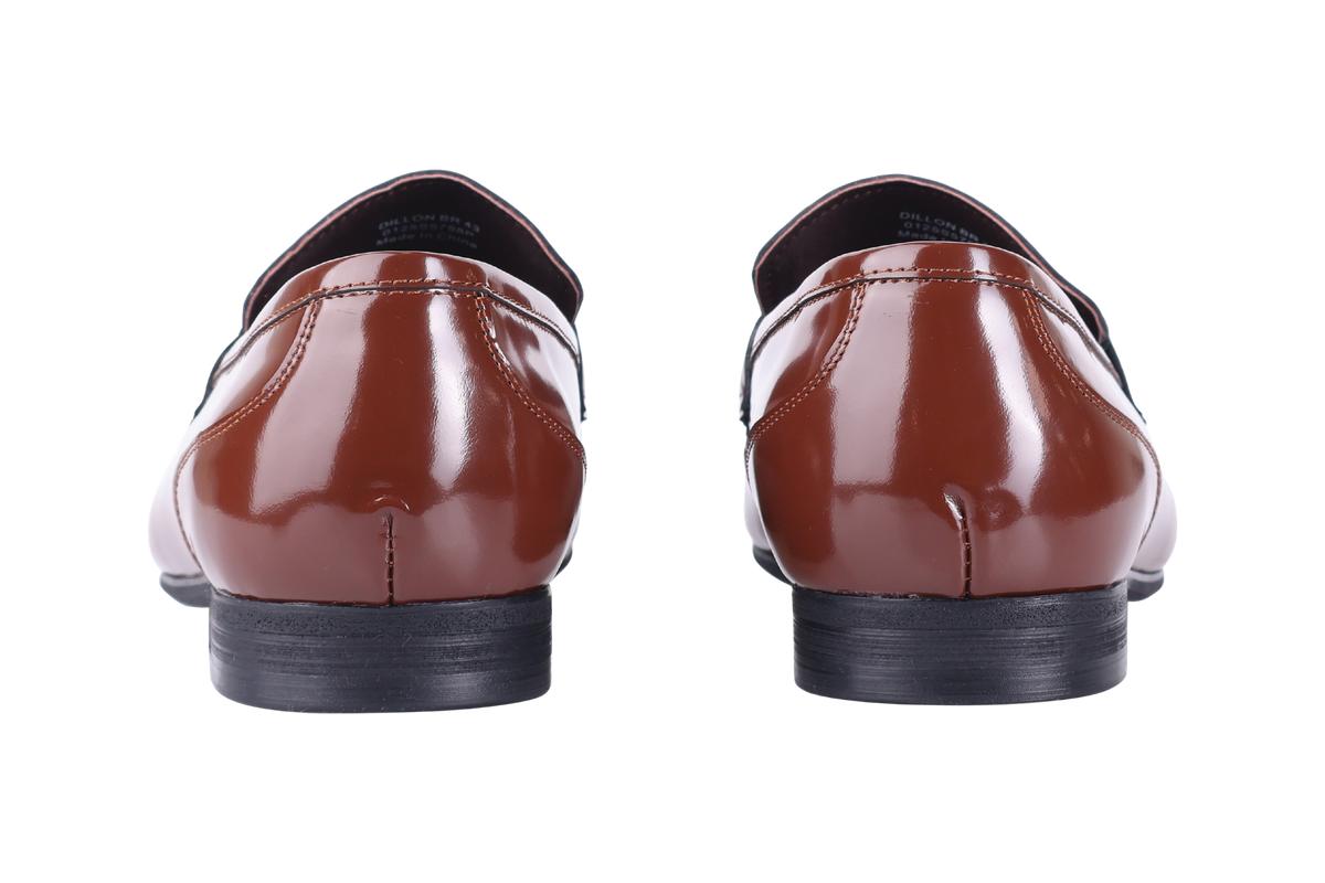 Sledgers Dillon Shiny Horsebit Loafers - Brown