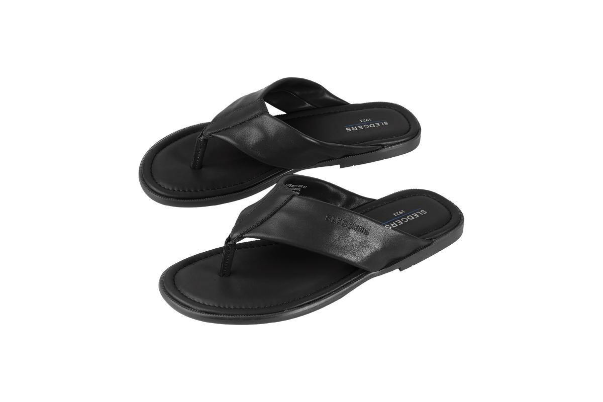 Sledgers Everett Leather Slipper - Black