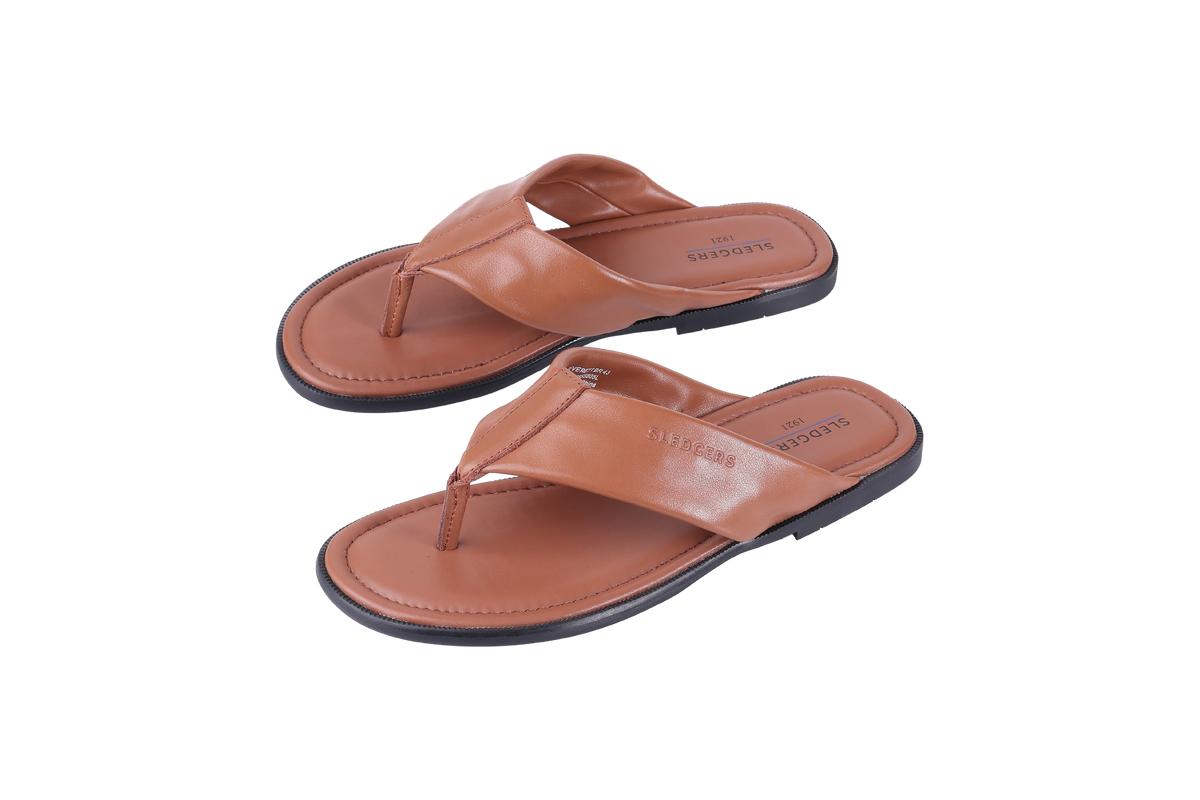 Sledgers Everett Leather Slipper - Brown