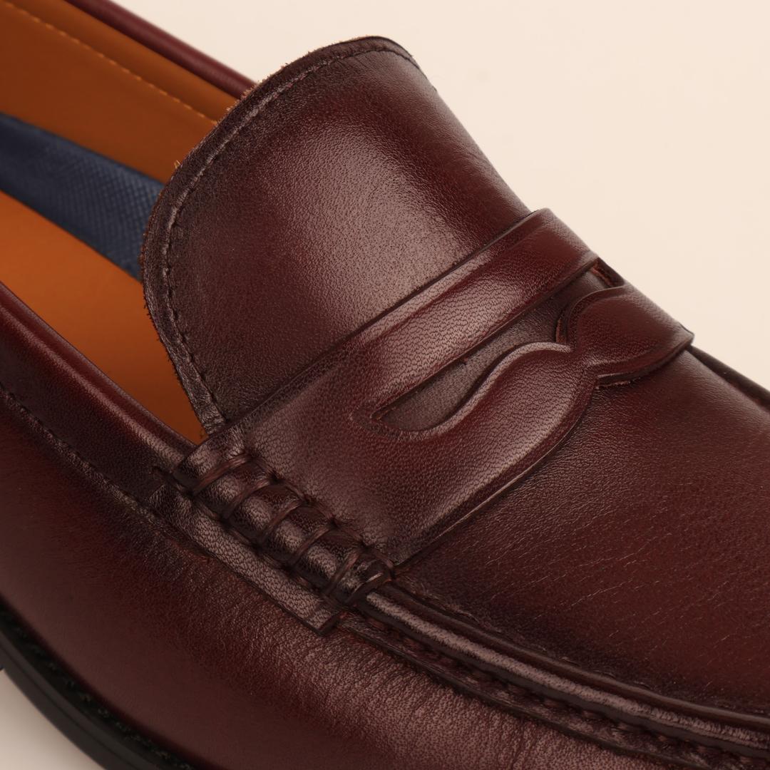 Sledgers Noel II Penny Loafer - Wine