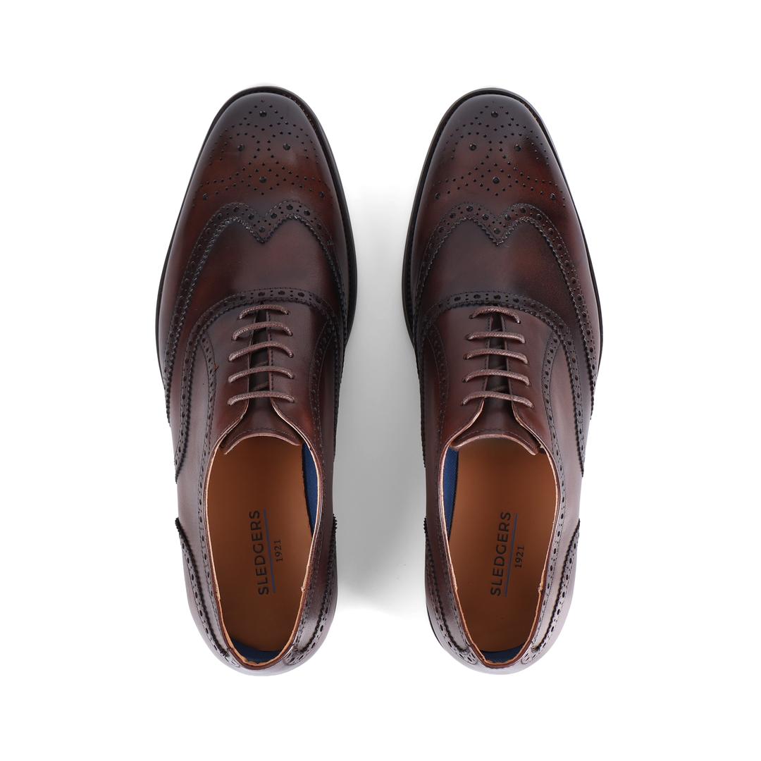 Sledgers Nolan Brogue Oxfords - Brown