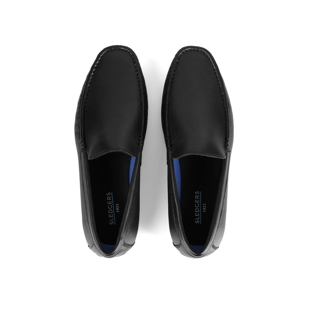 Sledgers Clanton Slip-on Driving Shoes - Black