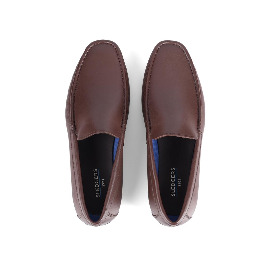 Sledgers Clanton Slip-on Driving Shoes - Brown