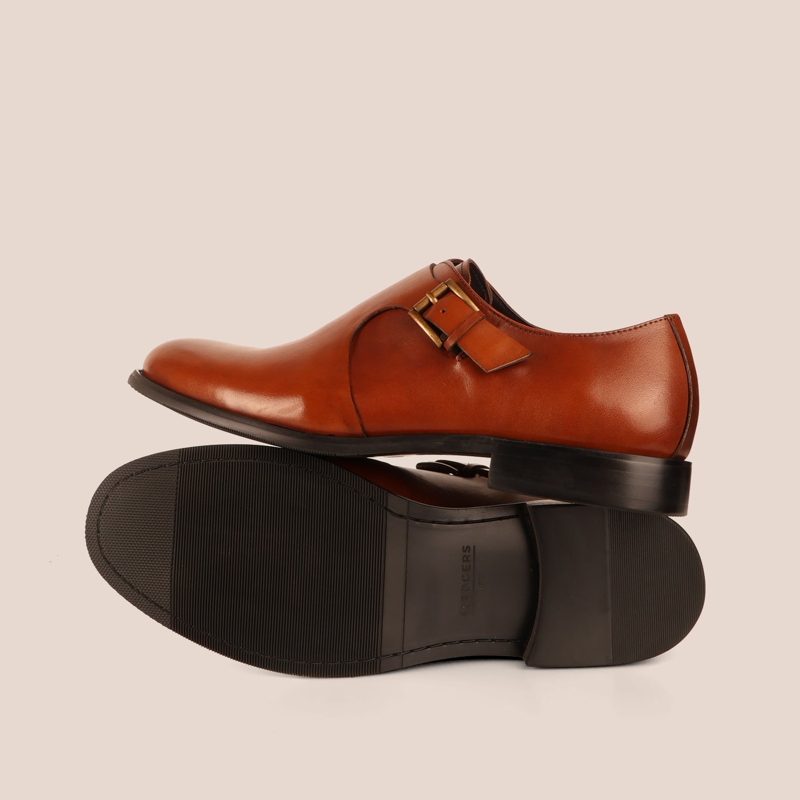 SLEDGERS Maurice Double Monk Strap - Brown