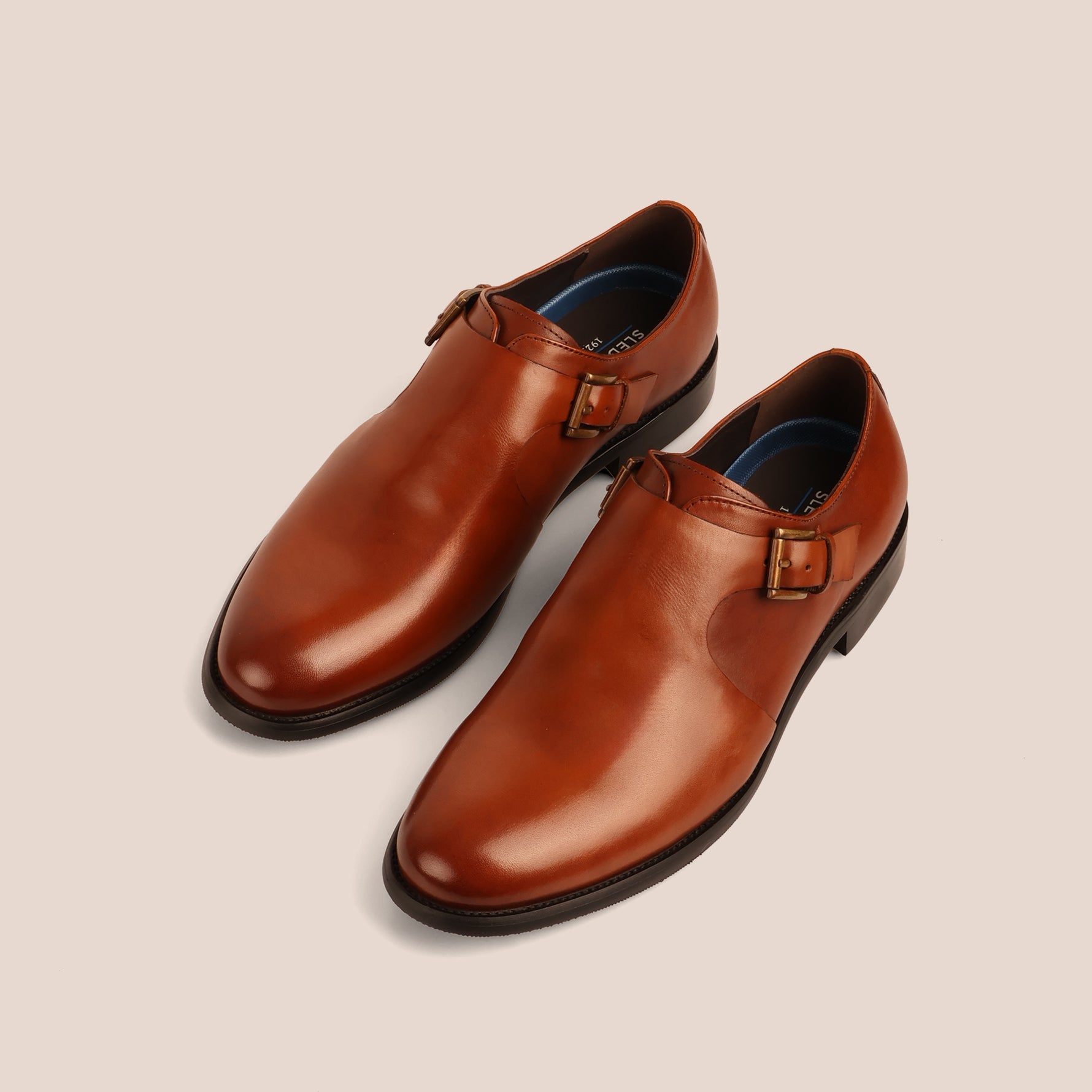SLEDGERS Maurice Double Monk Strap - Brown