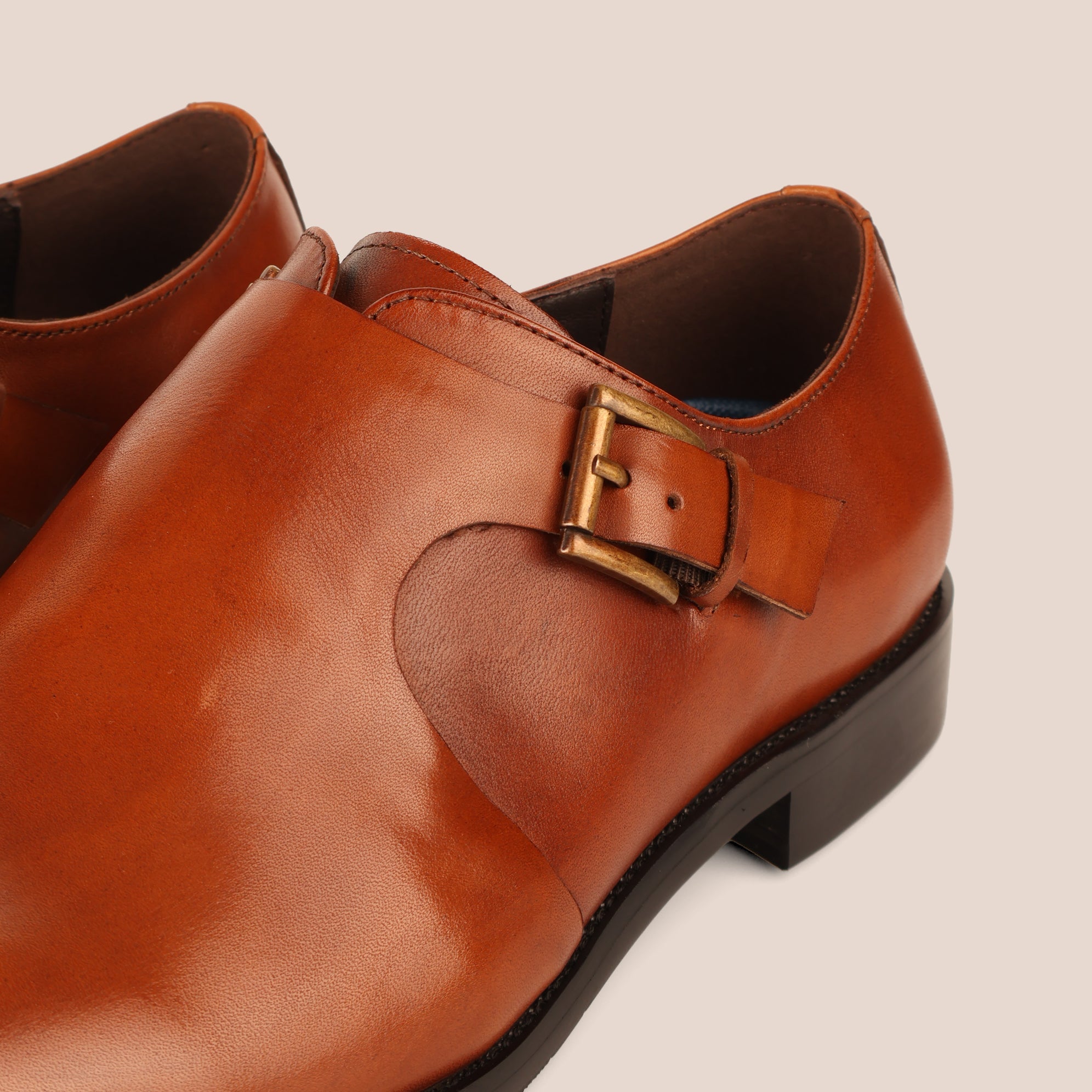 SLEDGERS Maurice Double Monk Strap - Brown