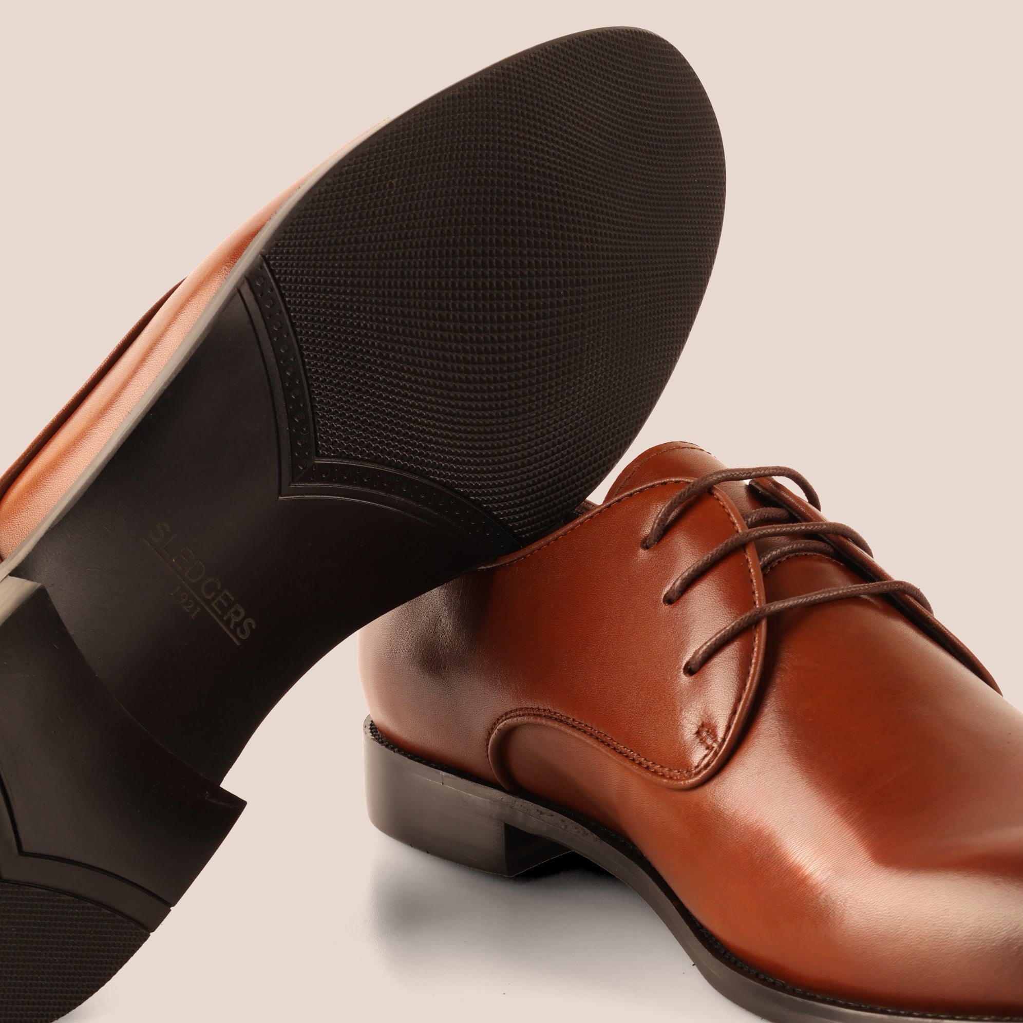 SLEDGERS Bram Formal Derbies - Light Brown