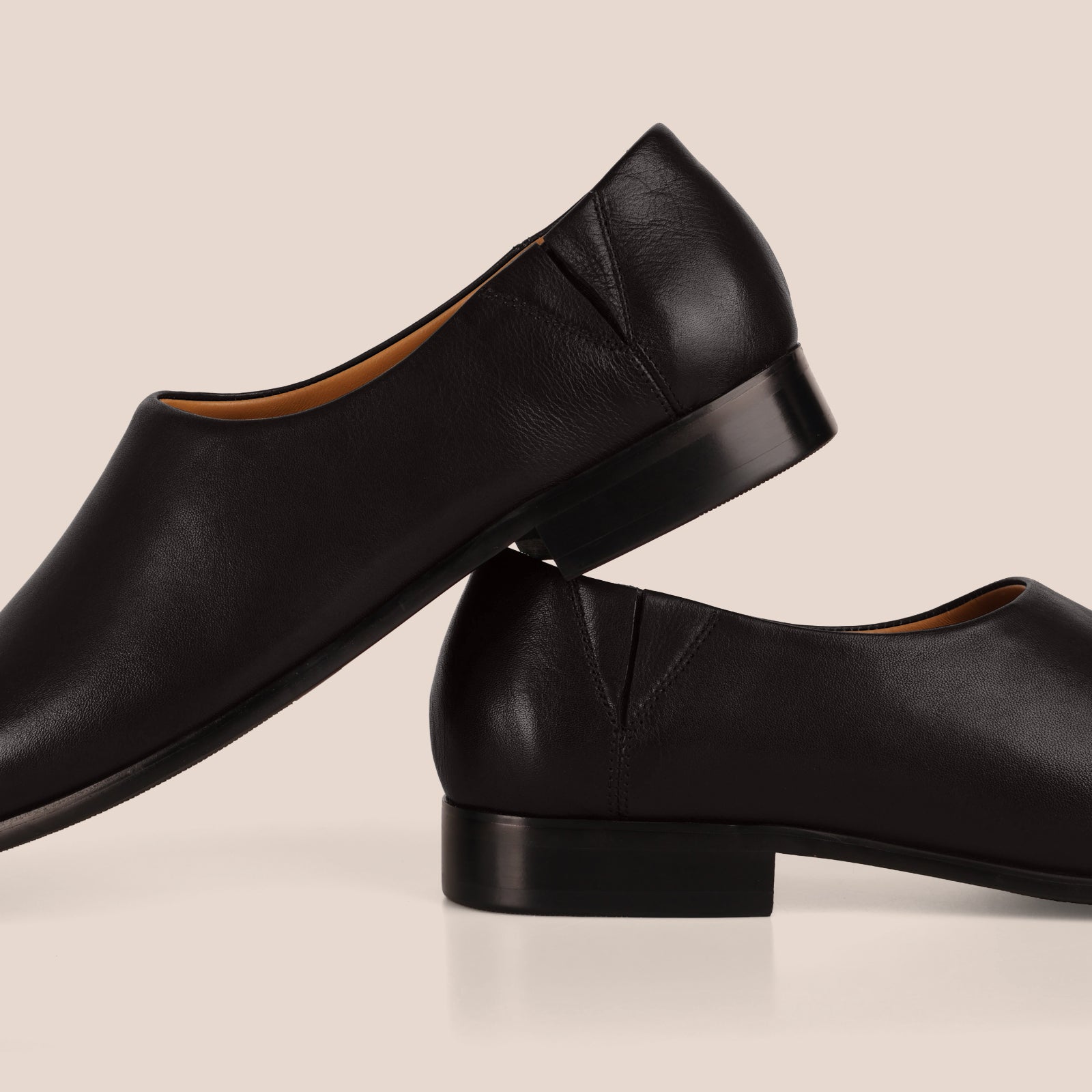 Sledgers Parker Leather Slip-ons - Black
