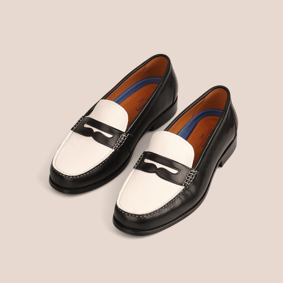 Sledgers Noel II Penny Loafers Black & White
