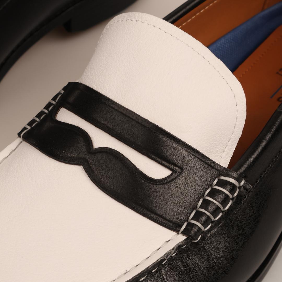 Sledgers Noel II Penny Loafers Black & White