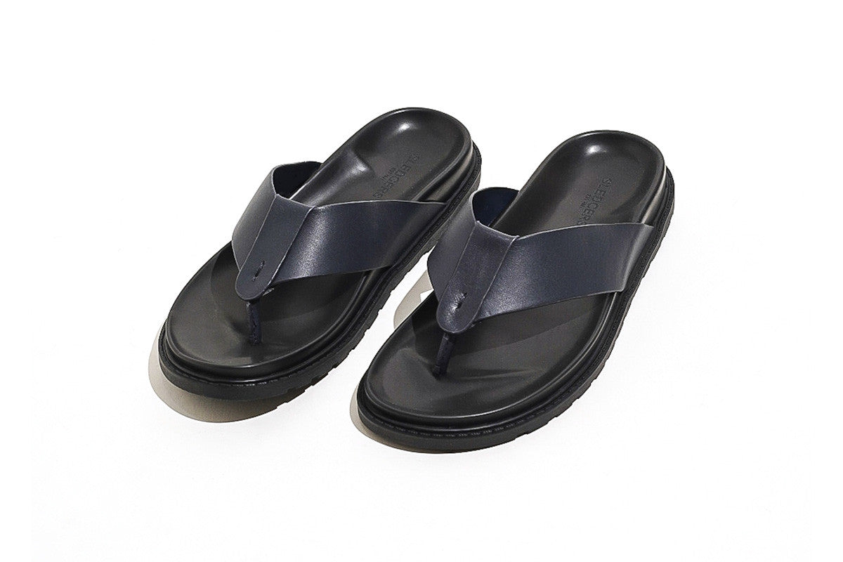 Sledgers Tung Navy Leather Sandals