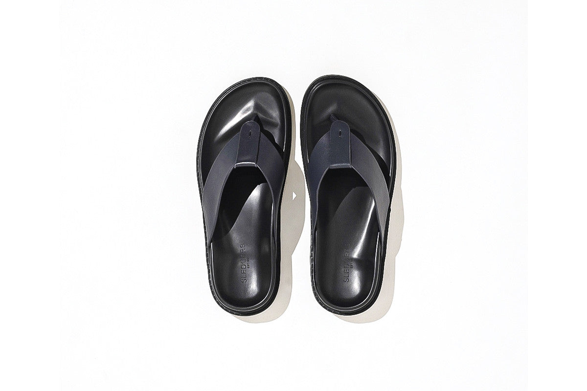 Sledgers Tung Navy Leather Sandals