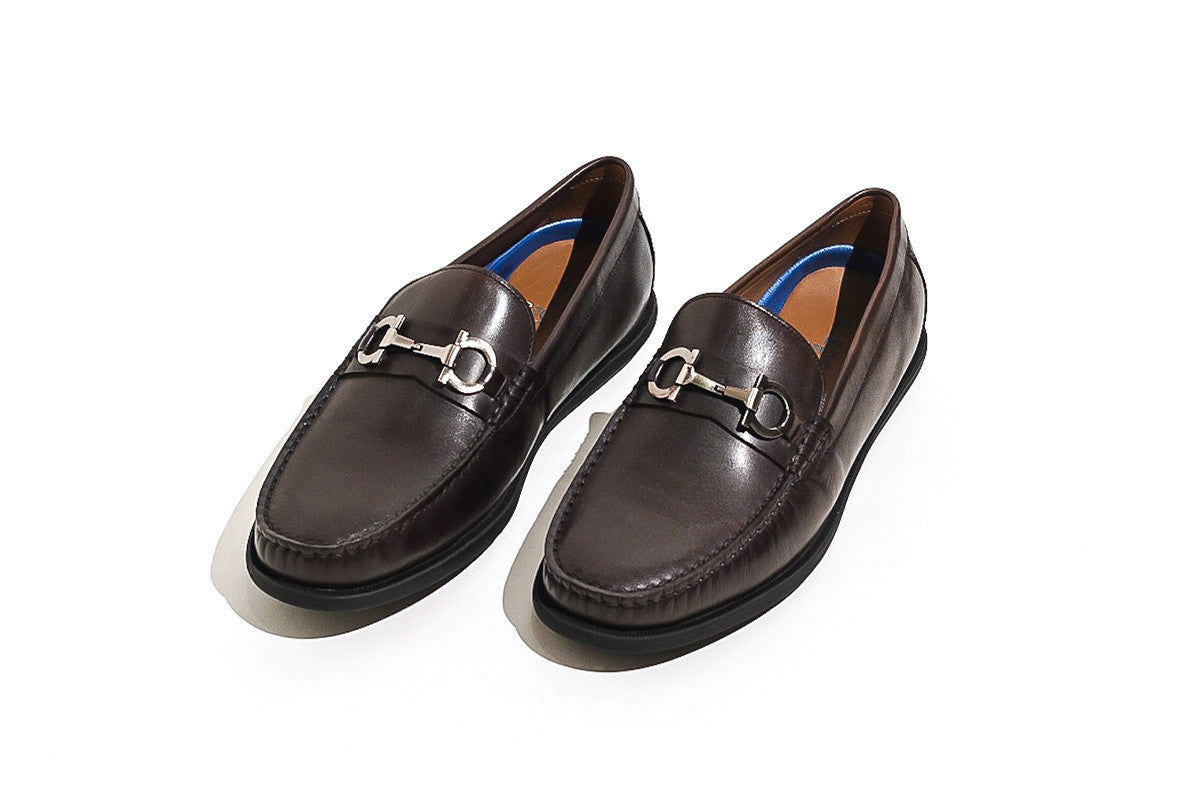 Sledgers Temple Horsebit Casual Loafer - Coffee