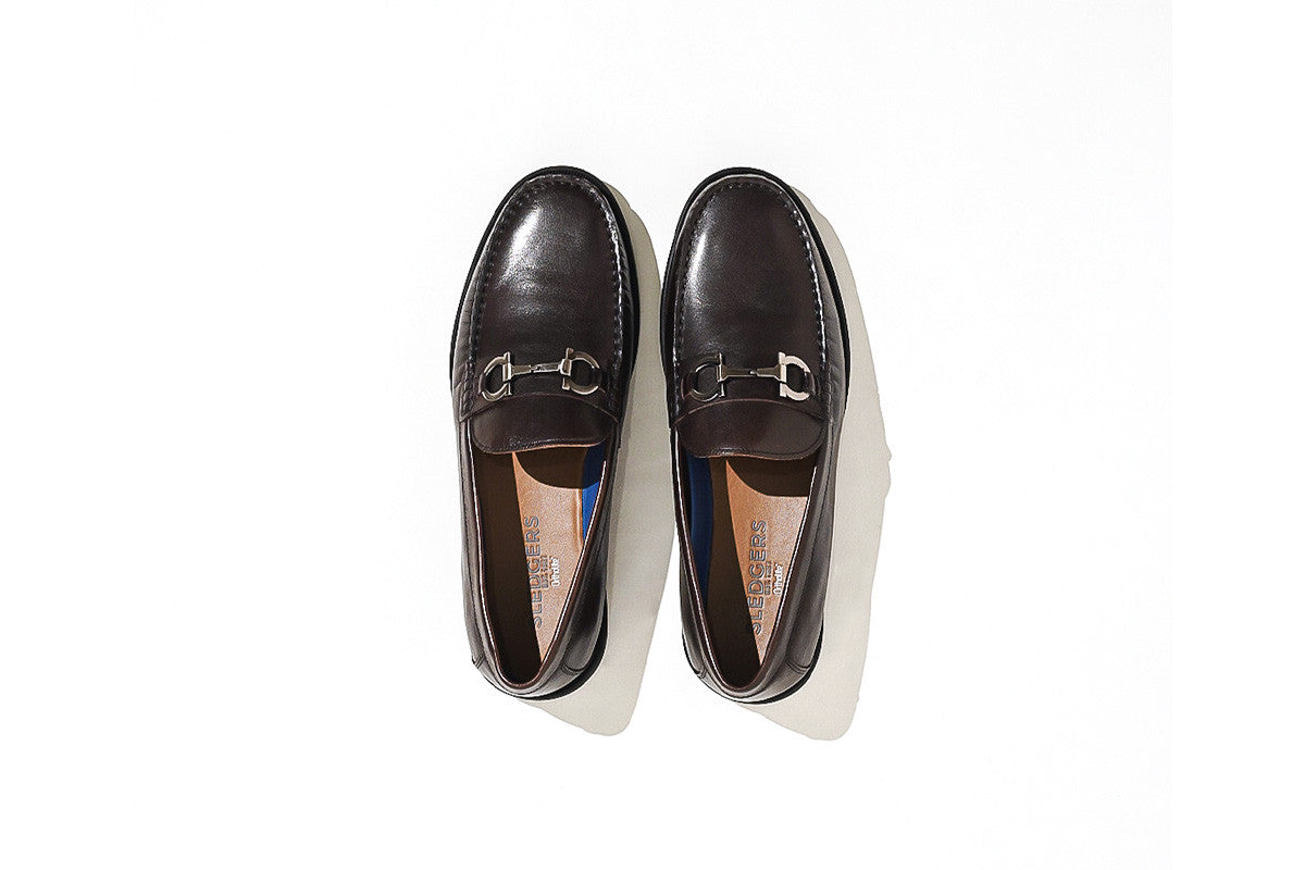 Sledgers Temple Horsebit Casual Loafer - Coffee