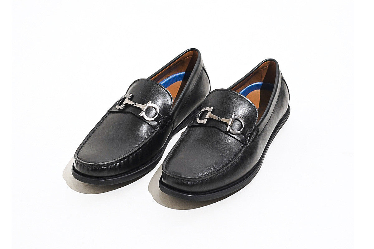 Sledgers Temple Horsebit Casual Loafer - Black