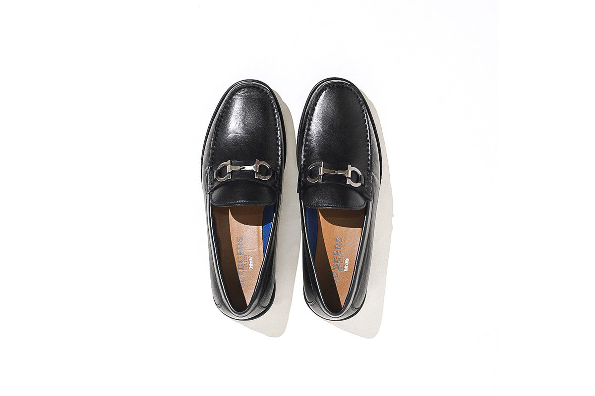Sledgers Temple Horsebit Casual Loafer - Black