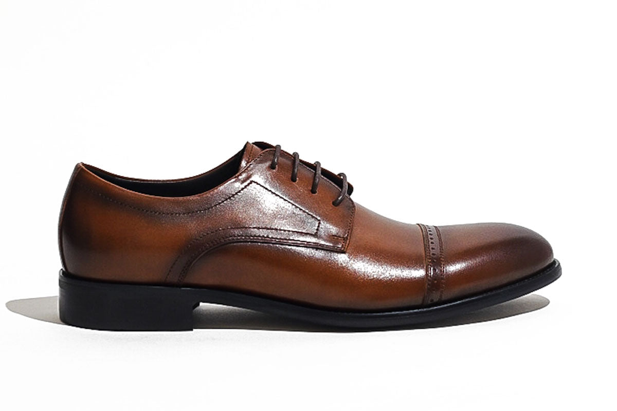 Talgat Dark Brown Brogue Derby Shoes