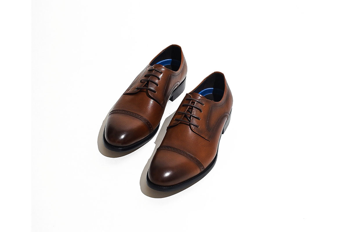 Talgat Dark Brown Brogue Derby Shoes