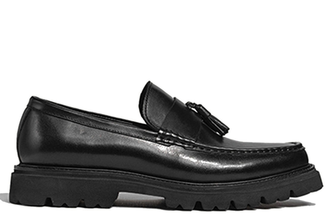 Ballard Black Platform Tassel Loafers