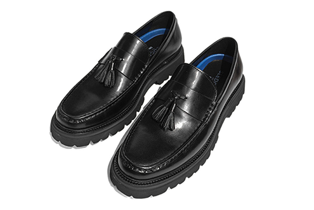 Ballard Black Platform Tassel Loafers