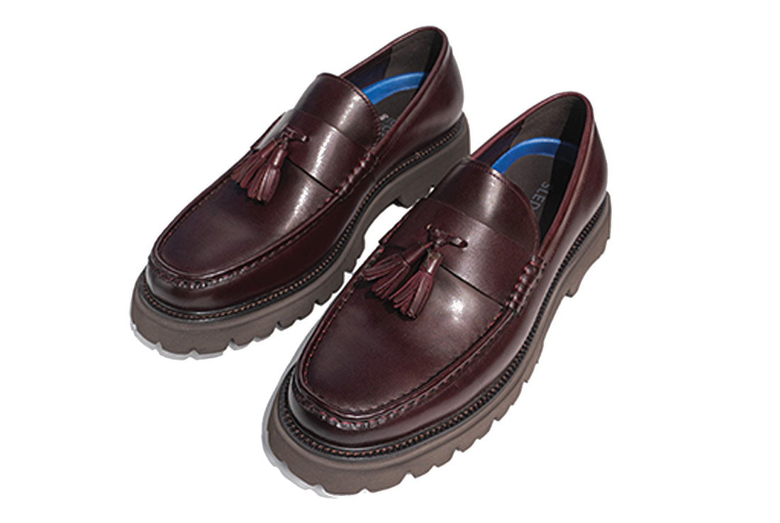 Ballard Wine Platform Tassel Loafers